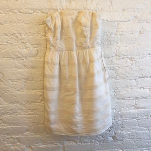 Strapless J. Crew Ivory Dress with Pockets